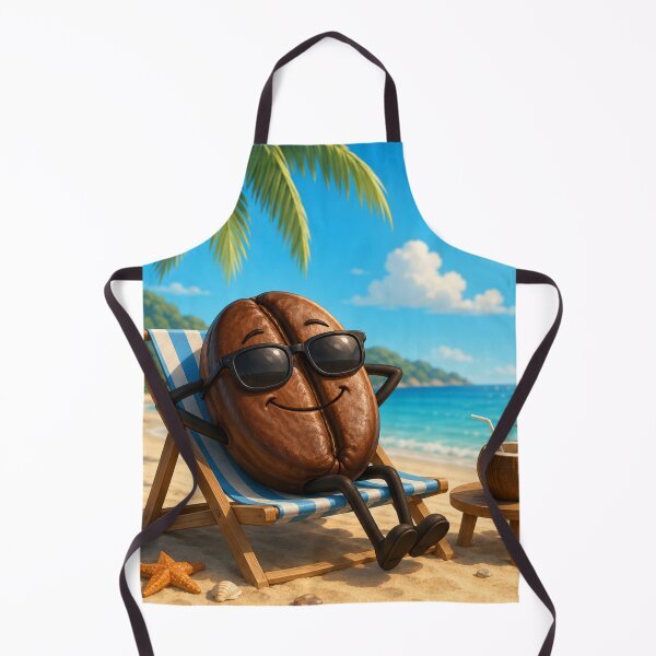 Item preview, Relaxing on the beach always with coffee designed and sold by Elektra9.