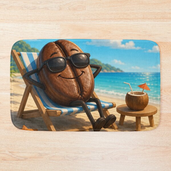 Item preview, Relaxing on the beach always with coffee designed and sold by Elektra9.
