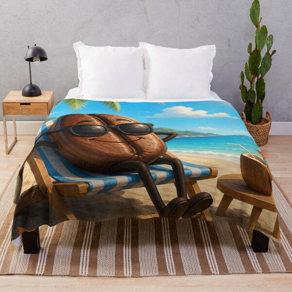 Item preview, Relaxing on the beach always with coffee designed and sold by Elektra9.