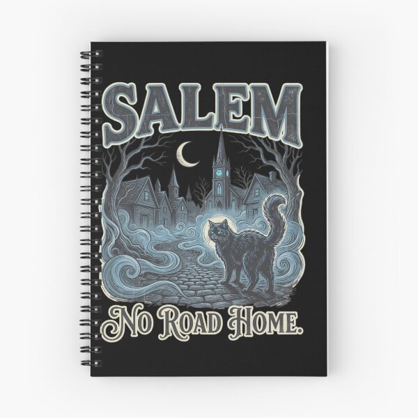Item preview, Salem Haunted Black Cat | No Road Home | Witchy Gothic Halloween Tee designed and sold by Anastasiia Yurevych.