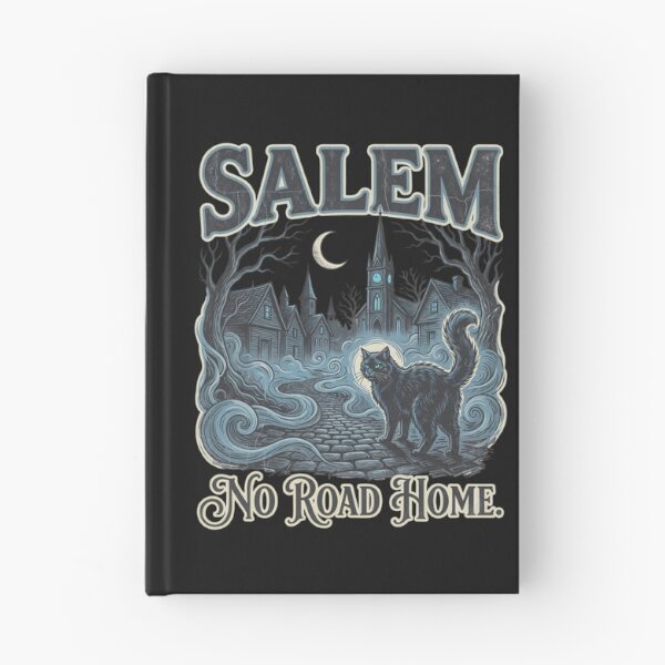 Item preview, Salem Haunted Black Cat | No Road Home | Witchy Gothic Halloween Tee designed and sold by Anastasiia Yurevych.