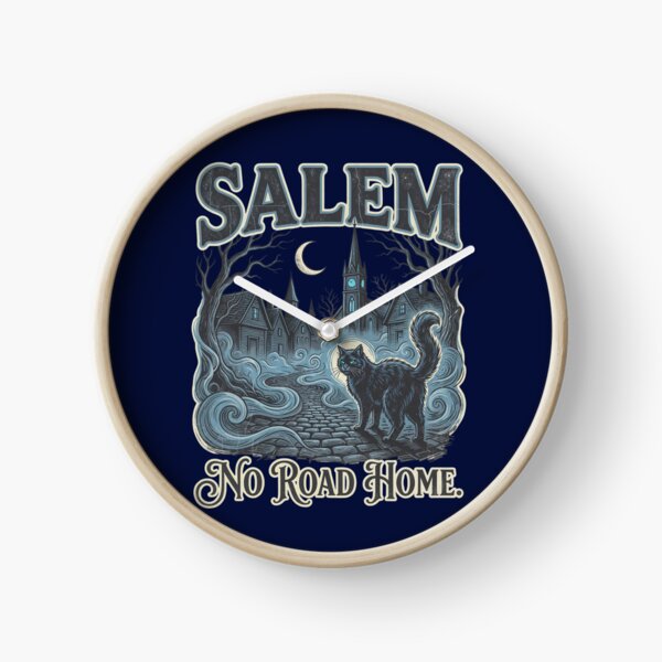 Item preview, Salem Haunted Black Cat | No Road Home | Witchy Gothic Halloween Tee designed and sold by Anastasiia Yurevych.