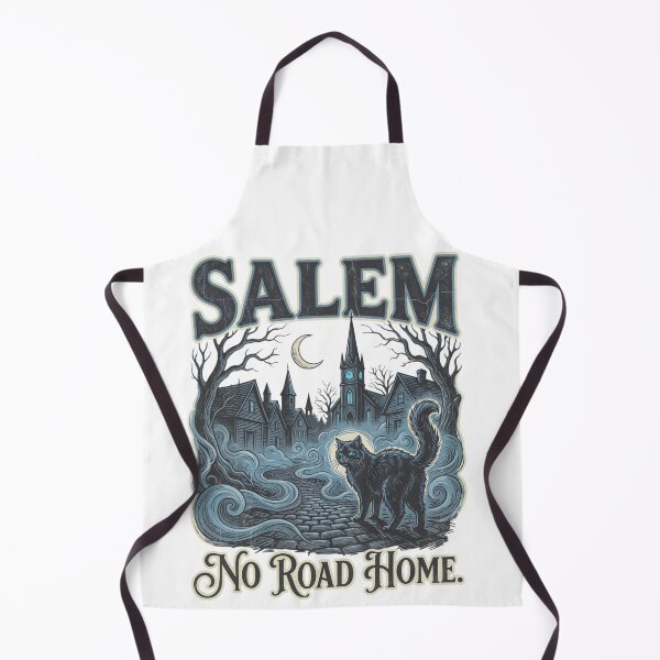 Item preview, Salem Haunted Black Cat | No Road Home | Witchy Gothic Halloween Tee designed and sold by Anastasiia Yurevych.
