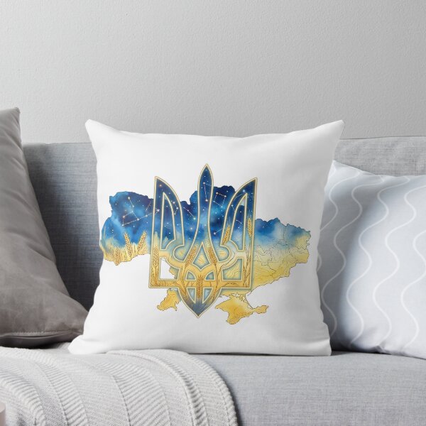 Item preview, Ukrainian Tryzub Coat of Arms Map Art designed and sold by BetweenForms.