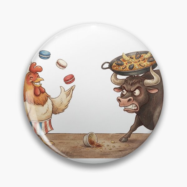 Item preview, World Cup 2026 France Spain Funny Chef Food Rivalry Art designed and sold by VikrantCreative.