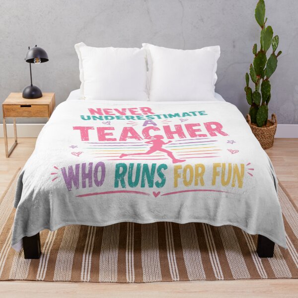 Item preview, Never Underestimate A Teacher Who Runs For Fun Running Teacher Educator designed and sold by RetroMini2026.