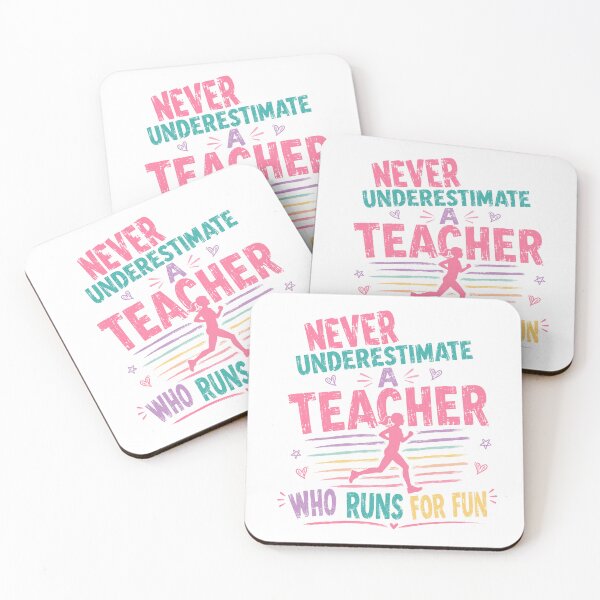 Item preview, Never Underestimate A Teacher Who Runs For Fun Running Teacher Educator designed and sold by RetroMini2026.