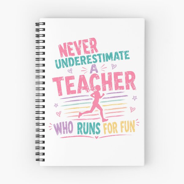 Item preview, Never Underestimate A Teacher Who Runs For Fun Running Teacher Educator designed and sold by RetroMini2026.