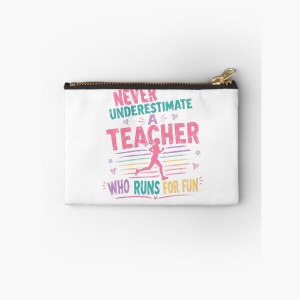 Item preview, Never Underestimate A Teacher Who Runs For Fun Running Teacher Educator designed and sold by RetroMini2026.