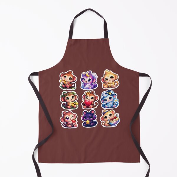 Item preview, Cute Chibi Monkey Sticker Sheet designed and sold by KrishAuraa.
