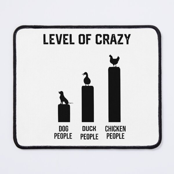 Item preview, Funny Level of Crazy Chicken Lover  designed and sold by mareix.