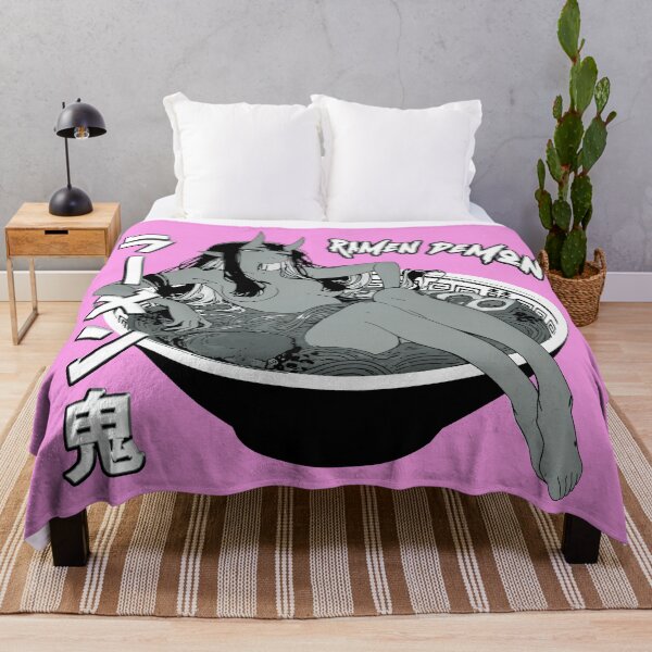 Item preview, Oni Girl in Ramen Bowl Black-White Sexy Anime Girl designed and sold by MikaseSan.