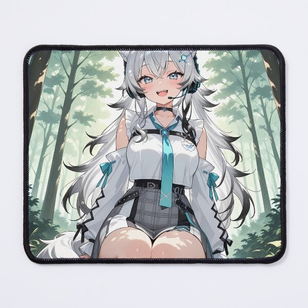 Item preview, Cute VTuber Anime Wolf Girl in Forest designed and sold by Myanimegirlshop.