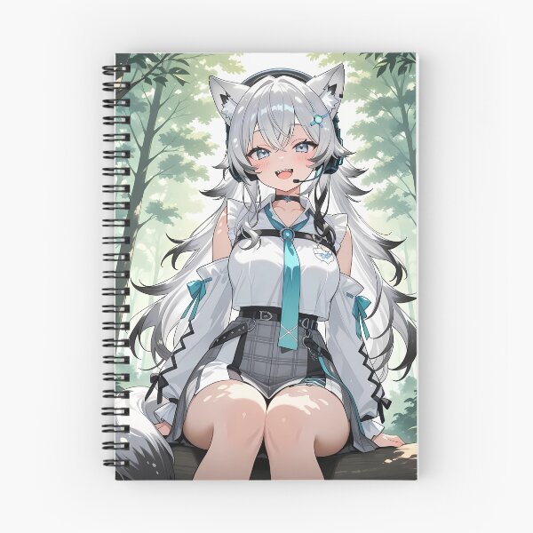 Item preview, Cute VTuber Anime Wolf Girl in Forest designed and sold by Myanimegirlshop.