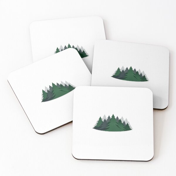 Item preview, Green Mist Over Pine Forest Silhouettes designed and sold by Trionda_Shop.