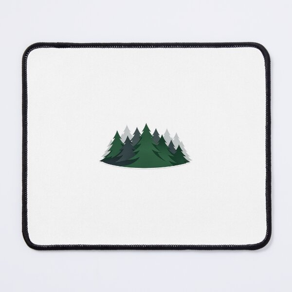 Item preview, Green Mist Over Pine Forest Silhouettes designed and sold by Trionda_Shop.