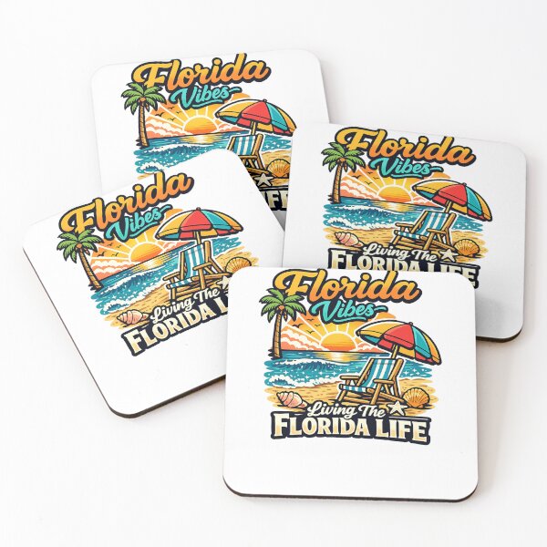 Aperçu de l'œuvre Living The Florida Life Florida Vibes créée et vendue par DPBTees70.