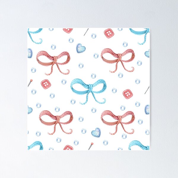 Item preview, Watercolor Bow Seamless Pattern designed and sold by Sasha Zinch Design.