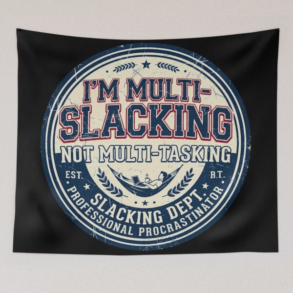 Item preview, Multi-Slacking Not Multi-Tasking Vintage Varsity Graphic designed and sold by HAPPY HARBOR DESIGN .