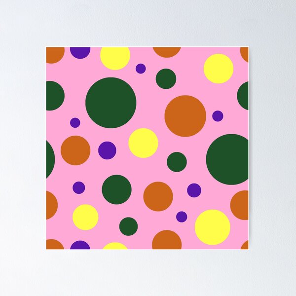 Item preview, Modern Colorful Circle Pattern | Bold Pink, Green & Yellow Seamless Geometric Polka Dot Design designed and sold by ViviNyks.