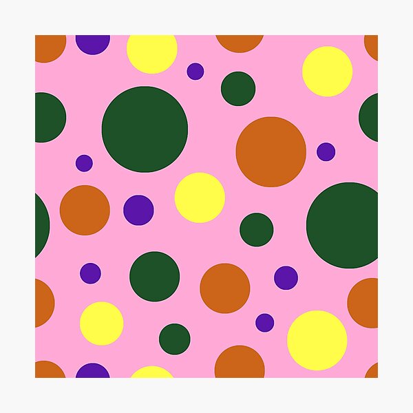 Item preview, Modern Colorful Circle Pattern | Bold Pink, Green & Yellow Seamless Geometric Polka Dot Design designed and sold by ViviNyks.