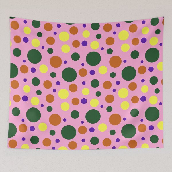 Item preview, Modern Colorful Circle Pattern | Bold Pink, Green & Yellow Seamless Geometric Polka Dot Design designed and sold by ViviNyks.