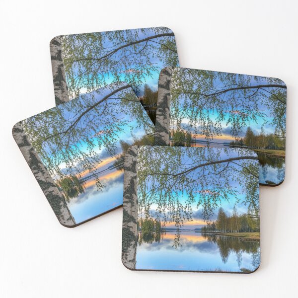 Item preview, Serene Birch Lake Reflection designed and sold by NocturnBotany.