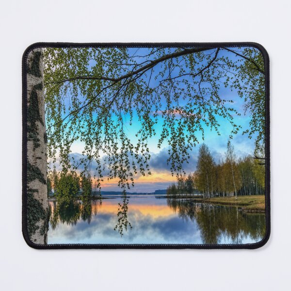 Item preview, Serene Birch Lake Reflection designed and sold by NocturnBotany.