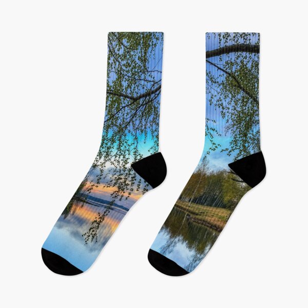 Item preview, Serene Birch Lake Reflection designed and sold by NocturnBotany.