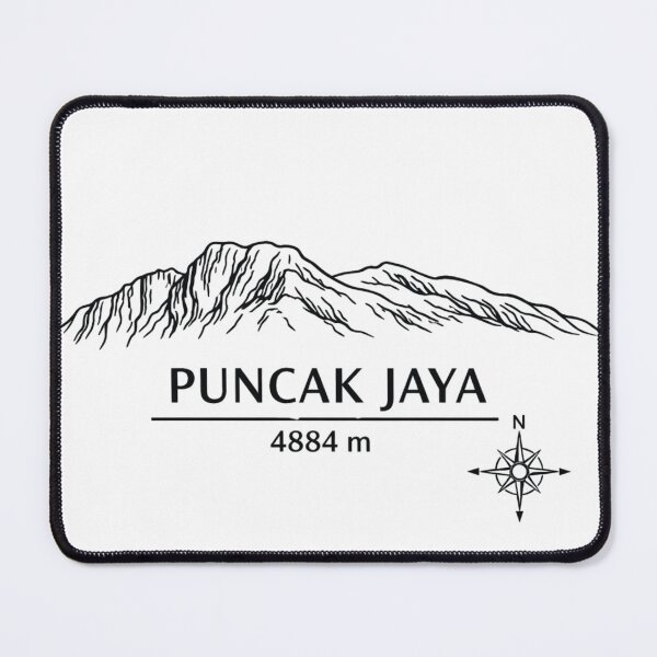 Item preview, Seven Summits Oceania Puncak Jaya 4884 m Minimalist Line Art Design designed and sold by GabeMountainArt.