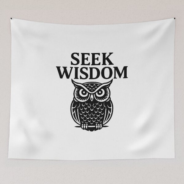 Item preview, Seek Wisdom Minimal Philosophy (Black Font) designed and sold by TshirtsLabs.