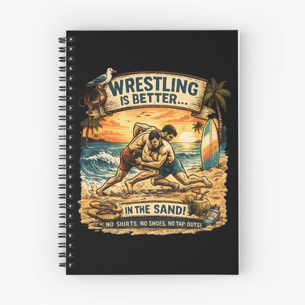 Item preview, Wrestling Is Better in the Sand - Beach Wrestling Vintage Sunset designed and sold by SidTastic .