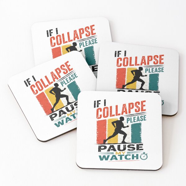 Item preview, If I Collapse Please Pause My Watch Marathon Runner Endurance Athlete designed and sold by RetroMini2026.