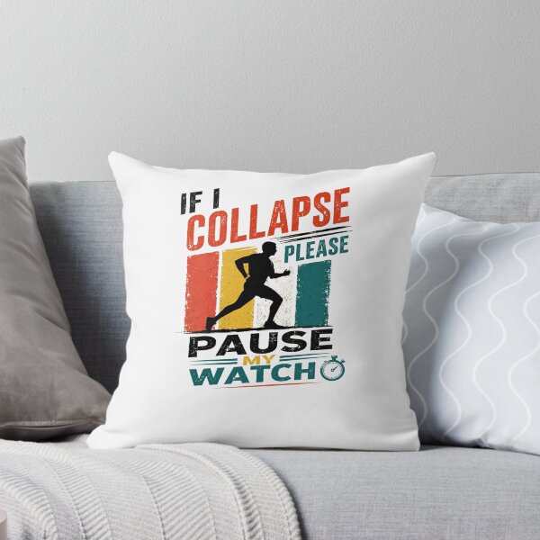Item preview, If I Collapse Please Pause My Watch Marathon Runner Endurance Athlete designed and sold by RetroMini2026.