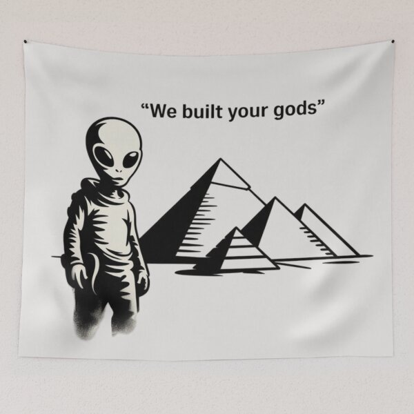 Item preview, Banksy Alien - We built your gods designed and sold by 123ks.