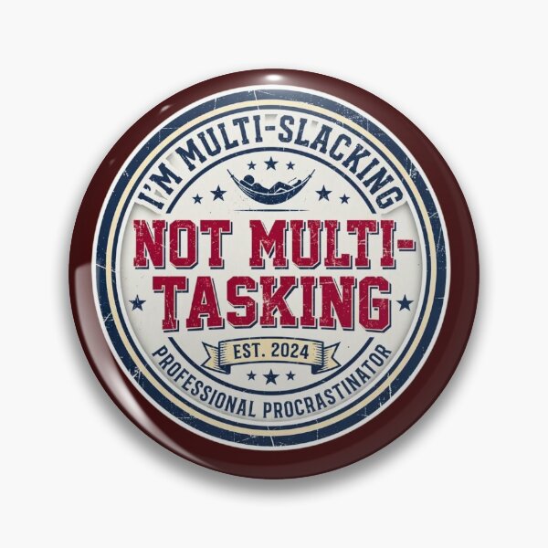 Item preview, Multi-Slacking Not Multi-Tasking Vintage Varsity Graphic designed and sold by HAPPY HARBOR DESIGN .