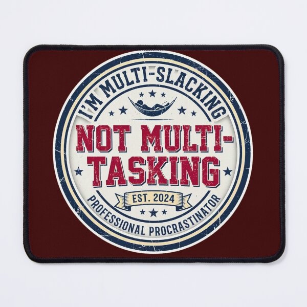 Item preview, Multi-Slacking Not Multi-Tasking Vintage Varsity Graphic designed and sold by HAPPY HARBOR DESIGN .