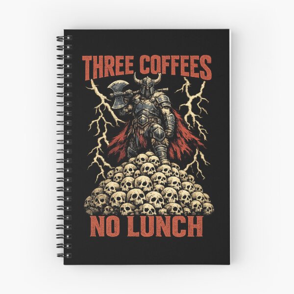 Item preview, Retro Funny Medieval Three Coffees No Lunch Sarcastic Work T-Shirt | Vintage Office Humor Graphic Gift designed and sold by Trendably.