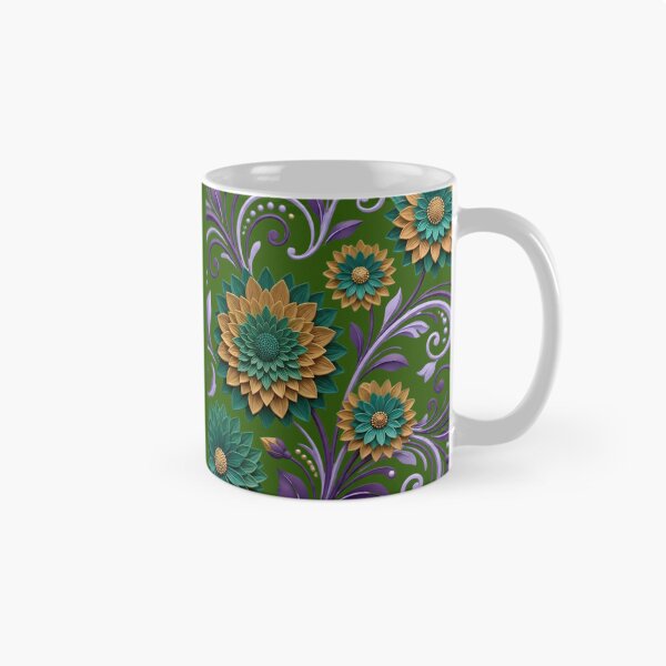 Item preview, Teal, Gold, and Purple Ornate Floral Filigree designed and sold by digitalbob60.
