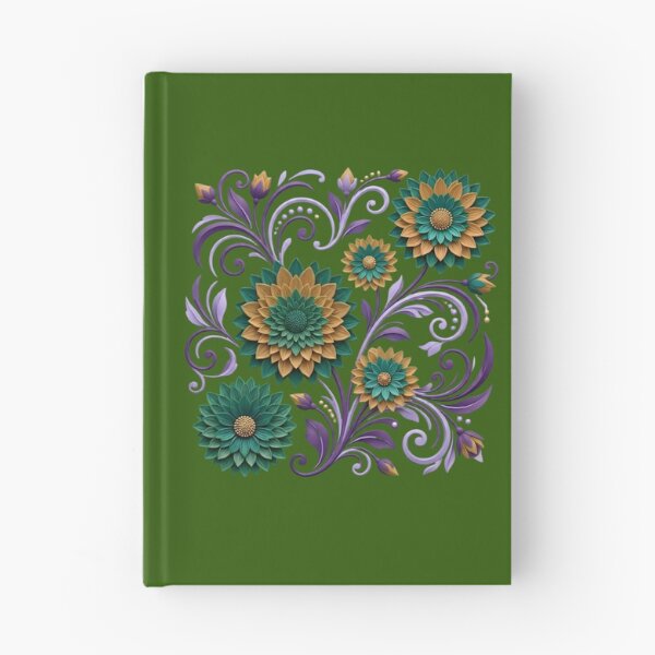 Item preview, Teal, Gold, and Purple Ornate Floral Filigree designed and sold by digitalbob60.