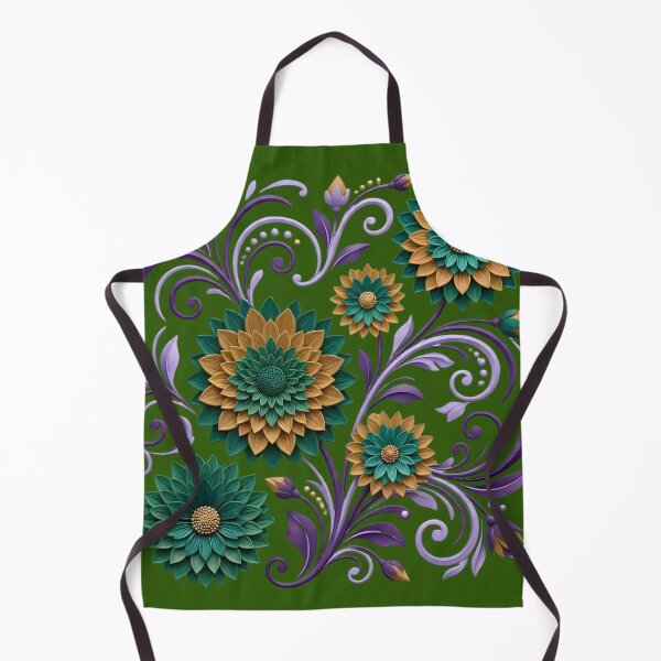 Item preview, Teal, Gold, and Purple Ornate Floral Filigree designed and sold by digitalbob60.