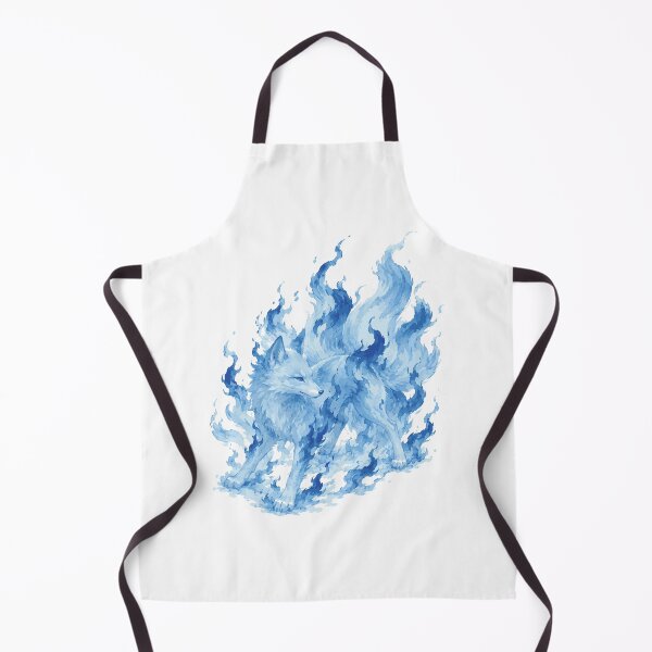 Item preview, Blue Fox Spirit — Japanese Watercolor Fantasy Art Tee designed and sold by medicalkinoko.