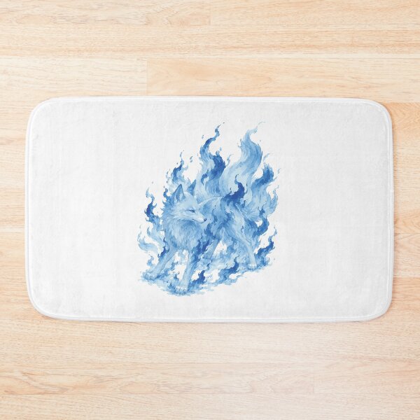 Item preview, Blue Fox Spirit — Japanese Watercolor Fantasy Art Tee designed and sold by medicalkinoko.