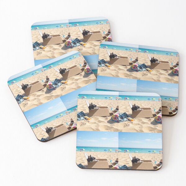 Item preview, Cat vacation relax on the beach  designed and sold by tizorok1.