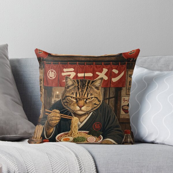 Item preview, Retro Japanese Ramen Shop Cat Vintage Noodle Bar designed and sold by JIGUWORLD.