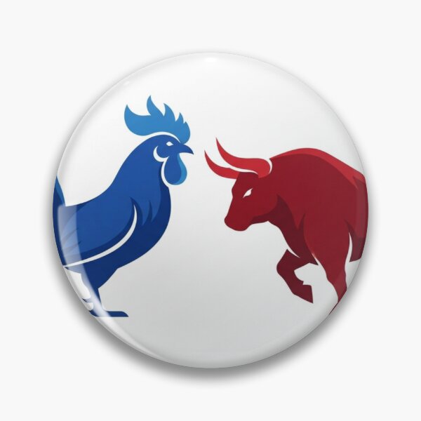 Item preview, World Cup 2026 France Spain Minimal Rooster Bull Logo designed and sold by VikrantCreative.