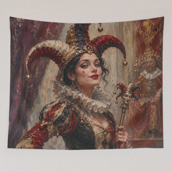 Item preview, Female Court Jester artwork. designed and sold by GalleryKauffeld.