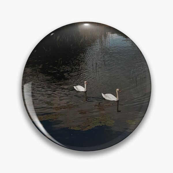 Item preview, Two Beautiful White Swans on a Dark Lake designed and sold by Madmazell-007.