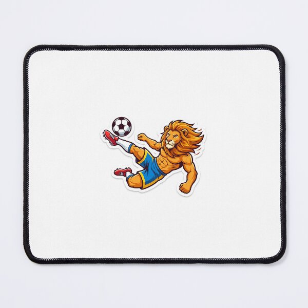 Item preview, Lion Bicycle Kick Football Sticker designed and sold by Arts121.