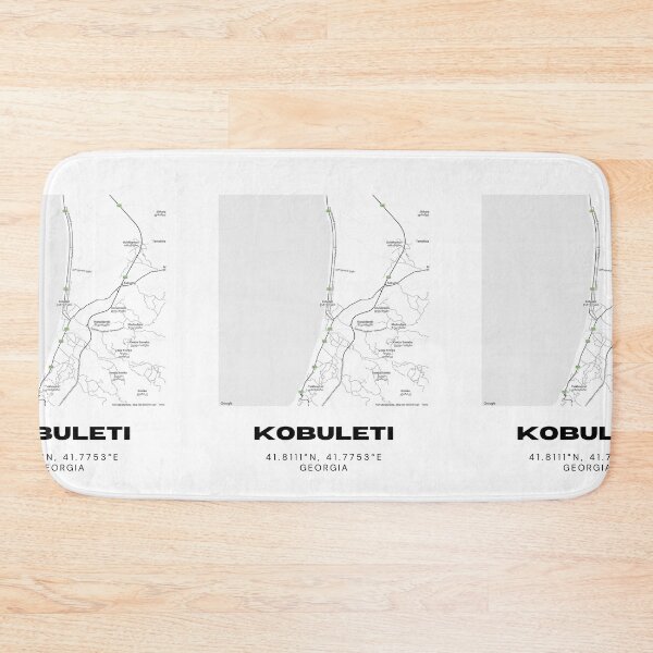 Item preview, Kobuleti Georgia Minimalist City Map with Coordinates | Modern Street Map Art Print designed and sold by RM-Journey.